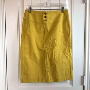 Strenesse yellow pencil skirt size 6